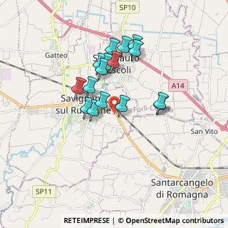 Mappa Via Aldo Palareti, 47039 Savignano sul Rubicone FC, Italia (1.48688)