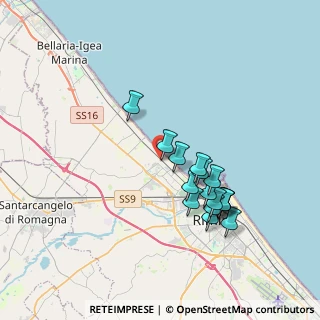 Mappa Via Fulvio Cavarretta, 47922 Rimini RN, Italia (3.41375)