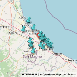 Mappa Via Fulvio Cavarretta, 47922 Rimini RN, Italia (9.90706)