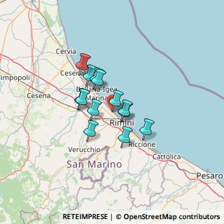 Mappa Via Fulvio Cavarretta, 47922 Rimini RN, Italia (9.10846)