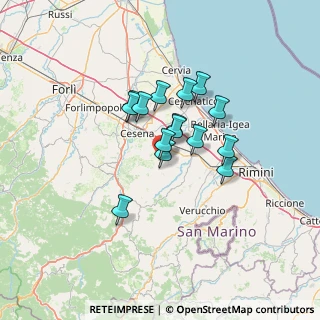 Mappa Via Vittorio Veneto, 47020 Montiano FC, Italia (9.63933)