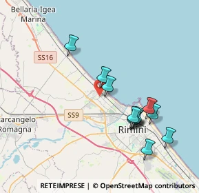 Mappa Via Fabrizio de André, 47900 Rimini RN, Italia (3.75917)