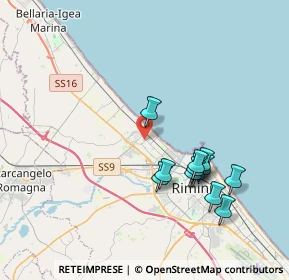 Mappa Via Fabrizio de André, 47900 Rimini RN, Italia (3.80667)