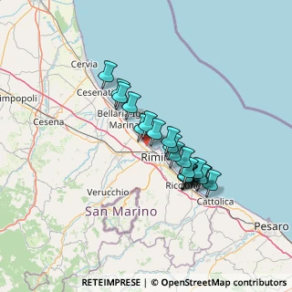 Mappa Via Fabrizio de André, 47900 Rimini RN, Italia (10.941)