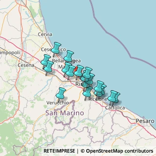 Mappa Via Fabrizio de André, 47900 Rimini RN, Italia (10.43056)
