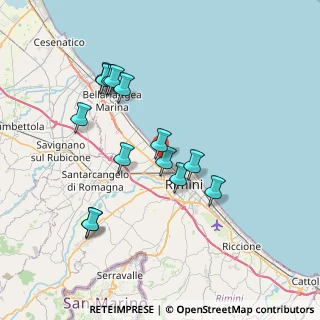Mappa Via Fabrizio de André, 47900 Rimini RN, Italia (7.22071)
