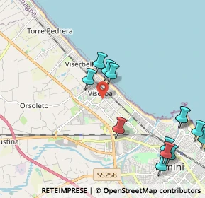 Mappa Via Fabrizio de André, 47900 Rimini RN, Italia (2.72357)