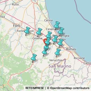 Mappa Longiano Via Cesena, 47020 Longiano FC, Italia (9.75417)