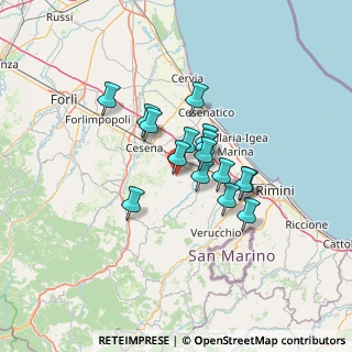 Mappa Longiano Via Cesena, 47020 Longiano FC, Italia (9.66375)