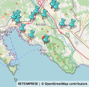 Mappa Pugliola, 19032 Lerici SP, Italia (4.89286)