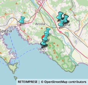 Mappa Via Barcola, 19032 Lerici SP, Italia (3.25563)