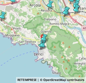 Mappa Via Barcola, 19032 Lerici SP, Italia (3.13308)