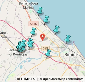 Mappa Via delle Cascine, 47923 Rimini RN, Italia (4.222)