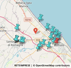 Mappa Via delle Cascine, 47923 Rimini RN, Italia (4.196)