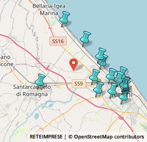 Mappa Via delle Cascine, 47923 Rimini RN, Italia (4.44067)