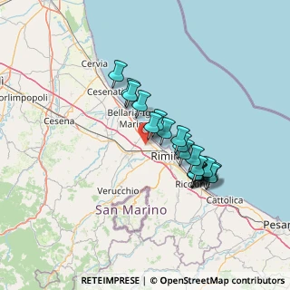Mappa Via delle Cascine, 47923 Rimini RN, Italia (11.60158)