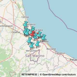 Mappa Via delle Cascine, 47923 Rimini RN, Italia (9.35071)