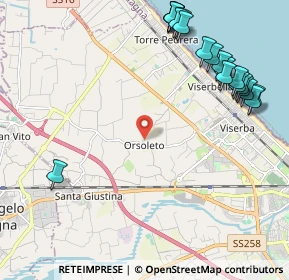 Mappa Via delle Cascine, 47923 Rimini RN, Italia (2.7755)