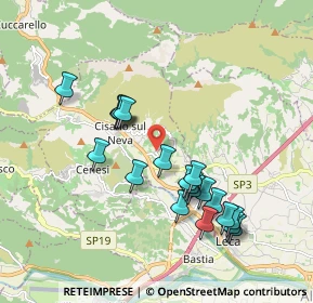 Mappa Via Teciallo, 17035 Cisano sul Neva SV, Italia (1.8445)