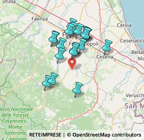 Mappa Str. Vernacchia Montevescovo, 47014 Meldola FC, Italia (11.4975)