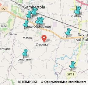 Mappa Via Mistadella, 47020 Budrio FC, Italia (2.55818)