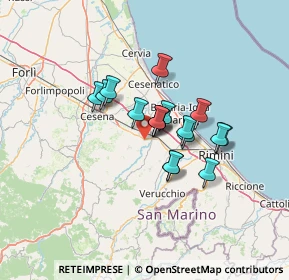 Mappa Via Pulida, 47039 Savignano Sul Rubicone FC, Italia (9.39647)