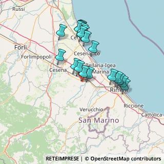 Mappa Via Pulida, 47039 Savignano Sul Rubicone FC, Italia (13.8265)