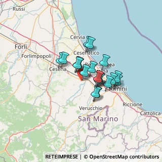 Mappa SP 63, 47039 Savignano sul Rubicone FC (8.9145)