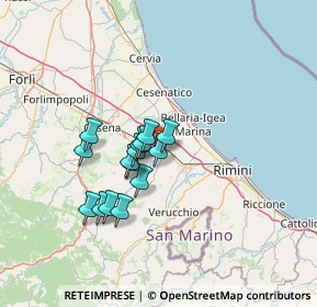 Mappa Via Raggi Decio, 47039 Savignano Sul Rubicone FC, Italia (10.35933)