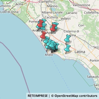 Mappa Via delle Campeggiane, 00042 Anzio RM, Italia (8.7875)