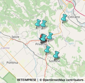 Mappa Via Limaccette, 52100 Priverno LT, Italia (4.50455)