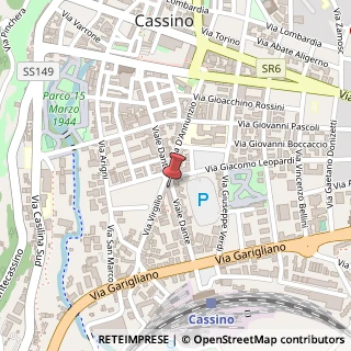 Mappa Viale Dante, 112, 03043 Cassino, Frosinone (Lazio)