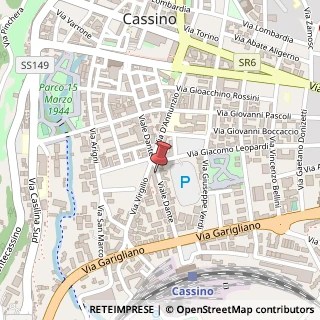 Mappa Viale Dante, 116, 03043 Cassino, Frosinone (Lazio)