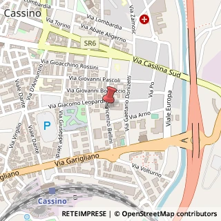 Mappa Via Vincenzo Bellini, 22, 03043 Cassino, Frosinone (Lazio)