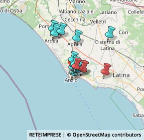 Mappa Via Caserta, 00042 Anzio RM, Italia (9.16667)