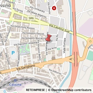 Mappa Via G. Donizetti, 15, 03043 Cassino, Frosinone (Lazio)