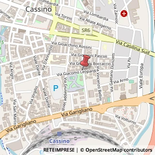 Mappa Via D. Cimarosa, 03043 Cassino FR, Italia, 03043 Cassino, Frosinone (Lazio)