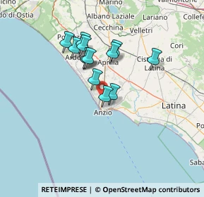 Mappa Via Nettunense, 00042 Anzio RM, Italia (11.66615)