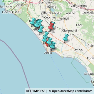 Mappa Via del Quadrato, 00042 Anzio RM, Italia (10.85857)