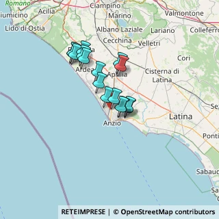 Mappa Via del Quadrato, 00042 Anzio RM, Italia (10.9175)