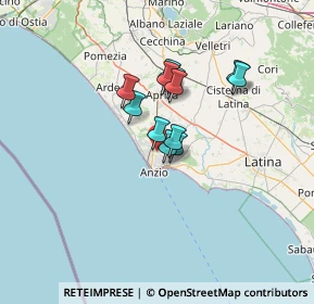 Mappa Via Nemi, 00042 Anzio RM, Italia (9.69417)