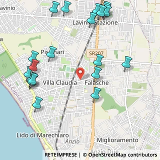 Mappa Via Padova, 00042 Anzio RM, Italia (1.442)
