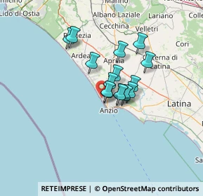 Mappa Via delle Azalee, 00042 Anzio RM, Italia (9.432)