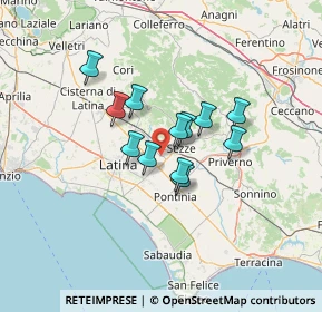 Mappa Via Turricella, 04018 Sezze LT, Italia (9.86167)