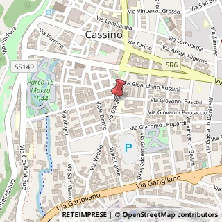 Mappa Via G. Pascoli, 46, 03043 Cassino, Frosinone (Lazio)