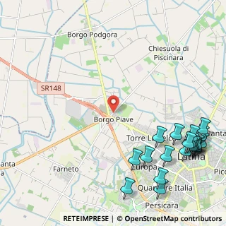 Mappa Strada della Chiesuola, 04100 Borgo Piave LT, Italia (3.368)