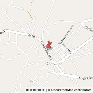 Mappa Corso della Repubblica, 28, 03044 Cervaro, Frosinone (Lazio)