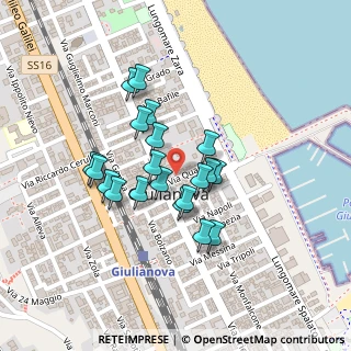 Mappa Piazza M. Fosse Ardeatine, 64021 Giulianova TE, Italia (0.182)