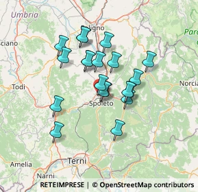 Mappa Via Cascia, 06049 Spoleto PG, Italia (11.466)