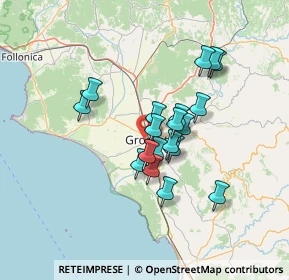 Mappa Via Edgardo Sogno, 58100 Grosseto GR, Italia (10.8545)